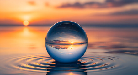 Sunset Through a Lens: Tranquil Reflections