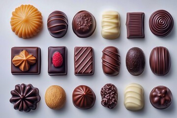 並べられたチョコレート