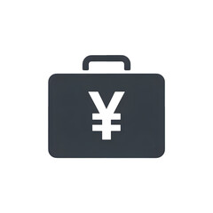 Obraz premium A briefcase icon featuring the Japanese Yen symbol representing finance and investment