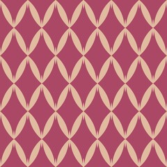 Pink floral seamless pattern with hearts, a vintage textile wallpaper with a damask ornament for fabric or decoration