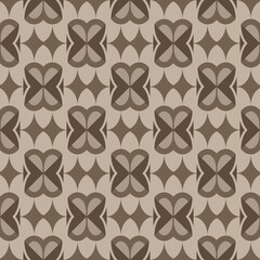 Fototapeta premium Seamless vector floral pattern with vintage flowers and leaves for textile and wallpaper design