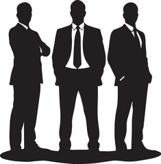 Businessmen Silhouettes in Suits