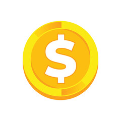 Coin icon logo design fully editable vector template