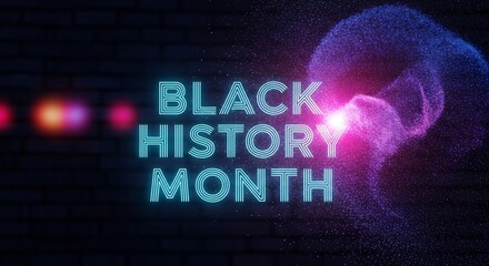 Vibrant Black History Month design asset. Ideal for event promotion, educational materials, social media campaigns, or website banners. Celebrate heritage and culture.