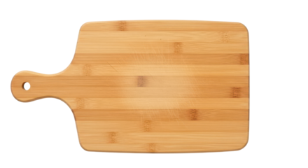 Bamboo cutting board isolated PNG with Transparent Background