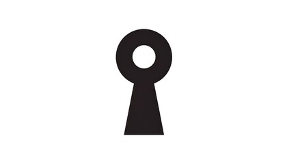 Simple black keyhole icon on white background