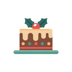 Christmas Pudding Icon A festive dessert illustration perfect for holiday designs