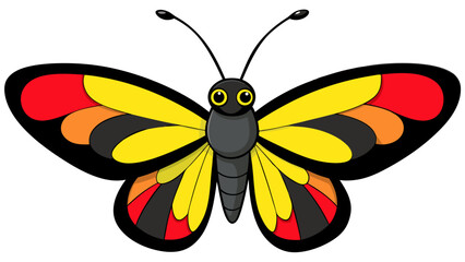 vector illustration of  isolated black yellow in white  background.