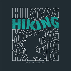 Hiking Adventure T-shirt Design The Great Outdoors
