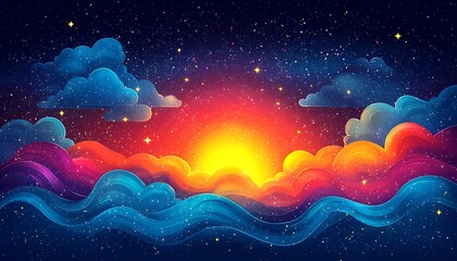 Cosmic Sunset Dreamscape.