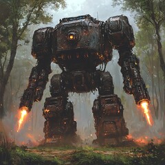 Rusting Mech Forest Assault.