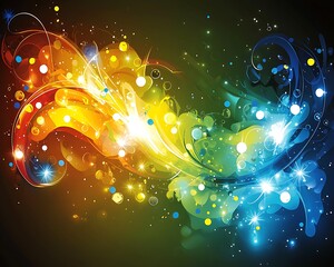 Vibrant Swirls for Glowing Abstract Design.