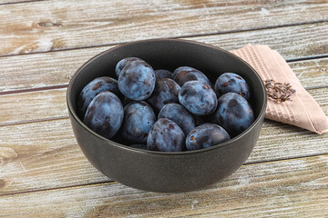 Fresh raw sweet juicy plum