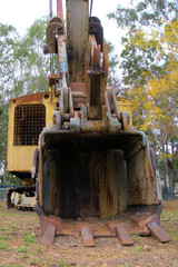 backet from old mining machine