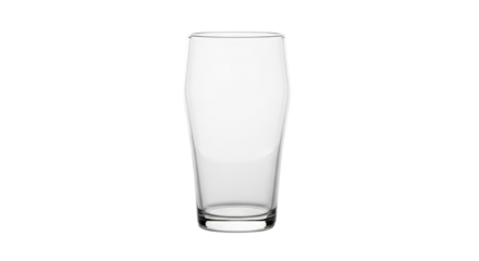 Empty glass pint for beer or drinks isolated PNG with Transparent Background