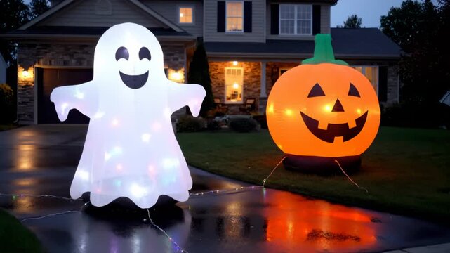 Misty bamboo forest with glowing foxfire spirits