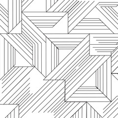 New matchless black line geomectrical pattern design.