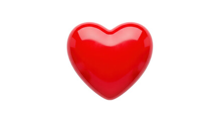 Red heart love shape for Valentines Day isolated PNG with Transparent Background