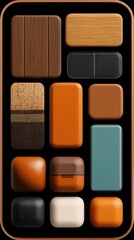 Flatlay with diverse brush strokes, great for educational content and artistic imagery