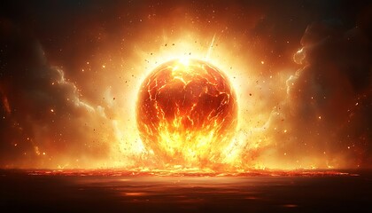 Fiery Planet Explosion for Cosmic Inferno.
