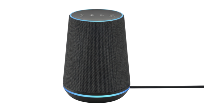 Smart speaker for home automation isolated PNG with Transparent Background