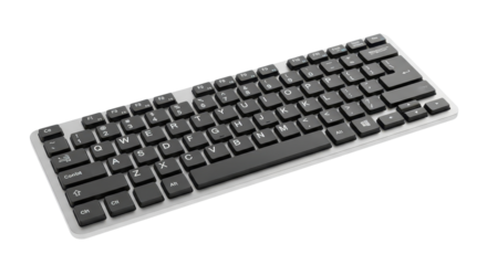 Computer keyboard for business office desk isolated PNG with Transparent Background