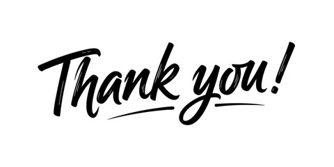 Close up simple thank you text design