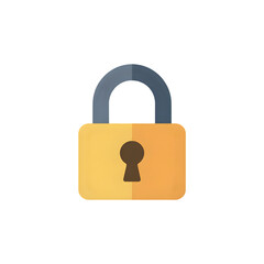 Simple Padlock Icon Security and Privacy Symbol