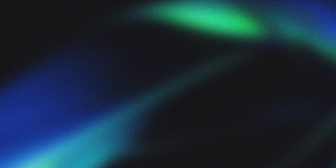 Grainy background, with green blue black gradient shape and abstract dark noise texture backdrop, wide banner poster header cover wallpaper design