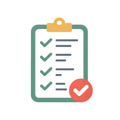 Checklist icon complete task list to-do list check list clipboard checkmark done finish vector illustration task management