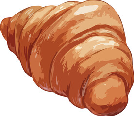 , croissant food isolated on white background