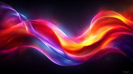 Cosmic Energy Flow Abstract Art.