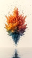 Colorful Powder Explosion for Studio Shot.