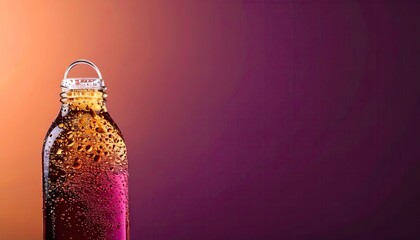 Glass Bottle with Saffron and Rust Gradient Background