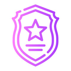 police badge gradient icon