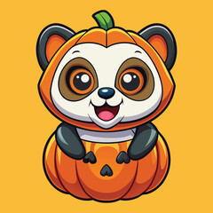 Obraz premium cute-panda-head-pumpkin-halloween-cartoon-vector-i (1).eps