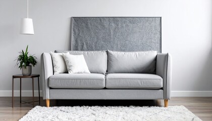 Grey Sofa in Modern Living Room