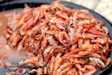 sea food jheenga fish prown