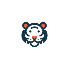 Fototapeta premium Modern Tiger Head Mascot Vector Design with Bold