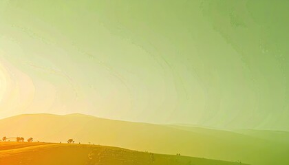 Obraz premium Marigold And Mint Gradient Landscape