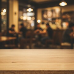 Warm Cafe Glow: A Tabletop View