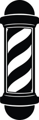 Vector classic barber pole shop symbol silhouette illustrator