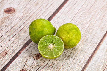 Fresh sour green lime fruit