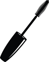 Vector mascara wand for makeup cosmetics silhouette illustrator