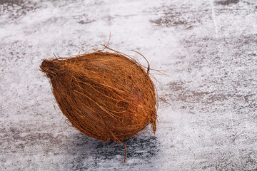 Tropical exotic brown haired coconut