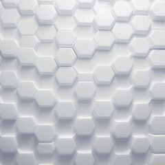 Fototapeta premium Abstract White Hexagon Pattern, Geometric Background Texture, 3D Render, Modern Design, Clean Minimalist Style, Wall Decor, Tech Background, Architectural Element, Repeating Shapes, White Hexagon