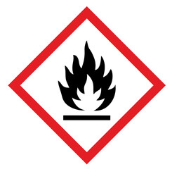 GHS Chemicals Label Pictograms and Hazard Classes - Flammables