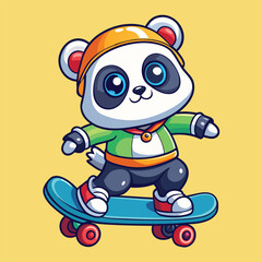 Obraz premium cartoon panda