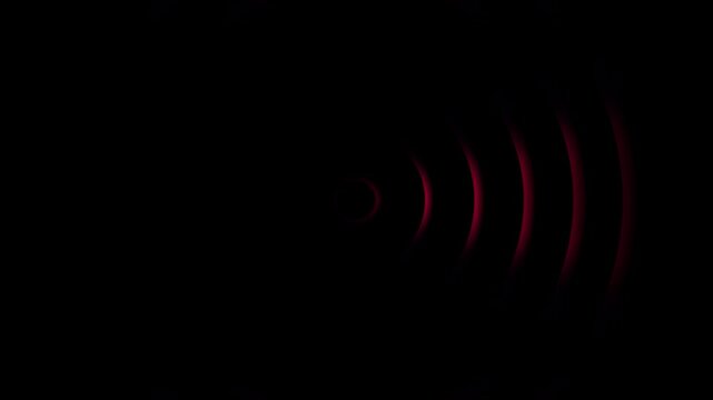 Blue radar wave animation, Blue neon radar animation. Futuristic HUD digital display with seamless loop alpha channel - Powered by Adobe