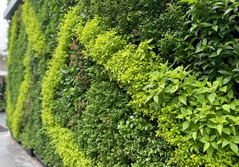 Vibrant Green Wall: A Living Tapestry